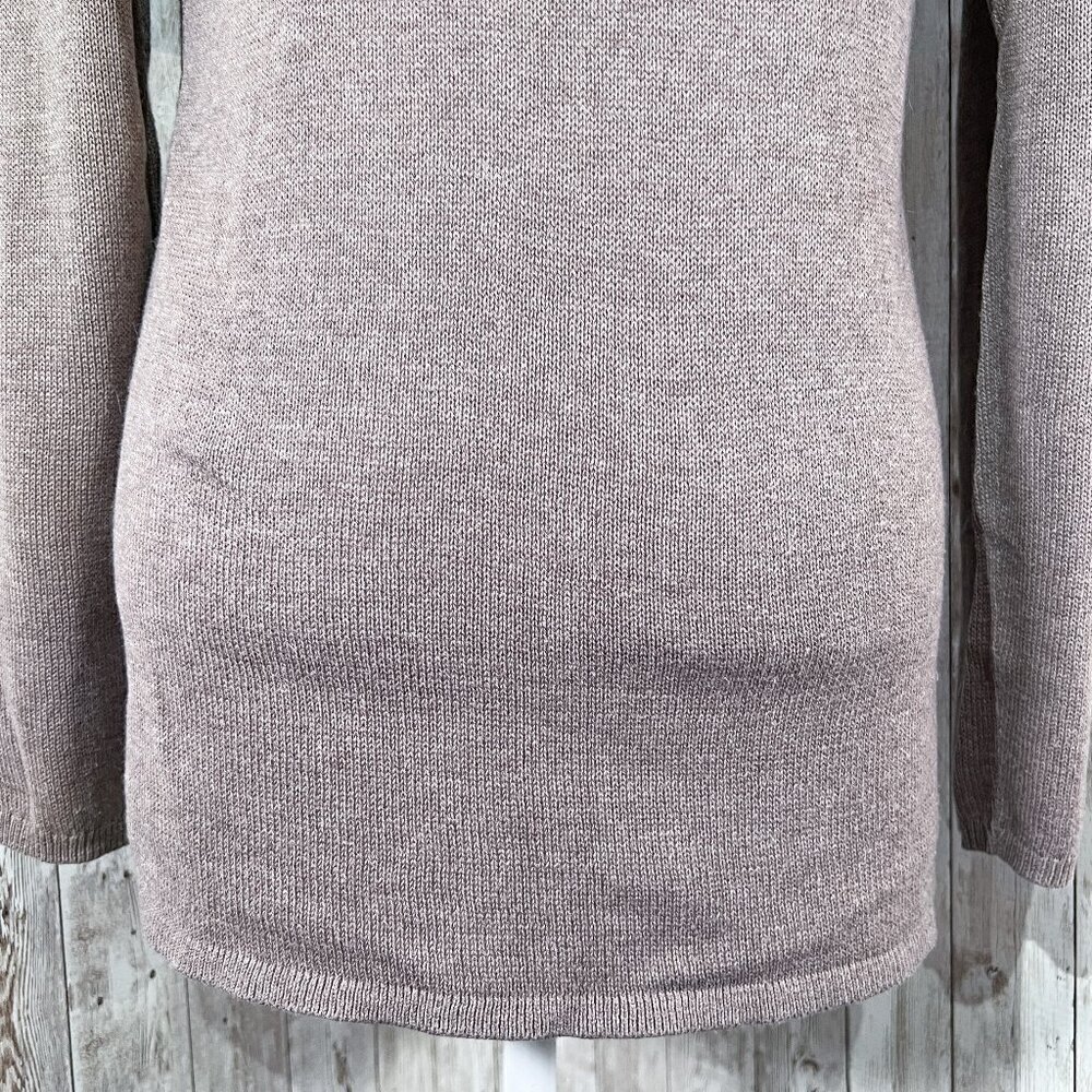 Women's Old Navy Long Sleeve Sweater | Brown | Scoop Neck Top | Size Medium - Picture 10 of 12